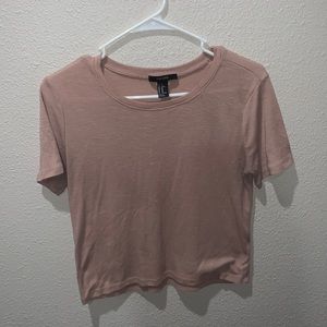 Nude cropped t shirt